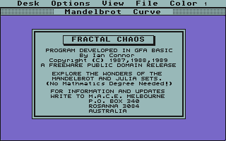Fractal Chaos atari screenshot